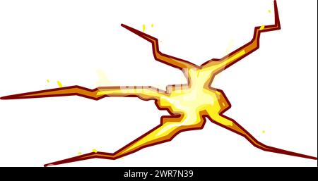 texture ground crack cartoon vector illustration Stock Vector