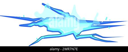 glass ground crack cartoon vector illustration Stock Vector