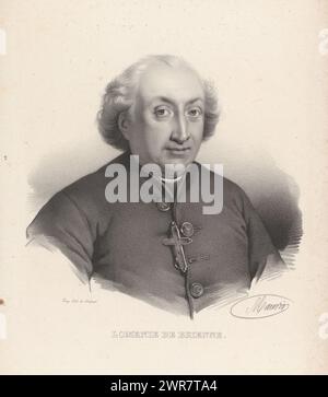 Portrait of Étienne-Charles de Loménie de Brienne, Lomenie de Brienne (title on object), print maker: Nicolas Maurin, printer: veuve Delpech (Naudet), Paris, 1825 - 1842, paper, height 462 mm × width 301 mm, print Stock Photo