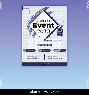 elegant event flyer and poster design template layout Stock Vector