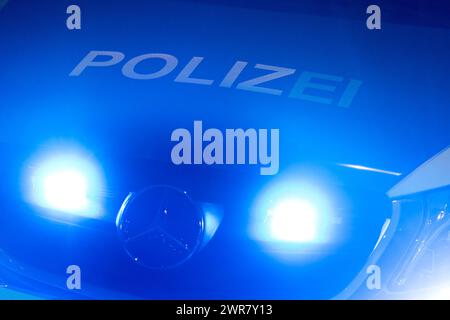 Police car in action Stock Photo