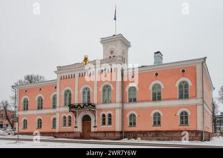 Loviisa City Hall (built in 1862), Loviisa, Finland Stock Photo