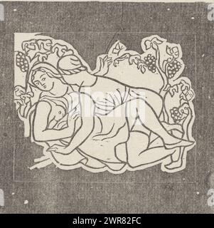 Daphnis and Chloe during the harvest, Pendant les vendanges (original title), print maker: Aristide Maillol, 1937, paper, height 198 mm × width 131 mm, print Stock Photo