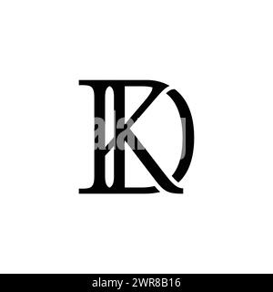 Letter dk logo design vector image. DK letter logo alphabet monogram icon symbol Stock Vector