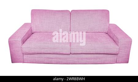 modern pink sofa isolated on white background Stock Photo