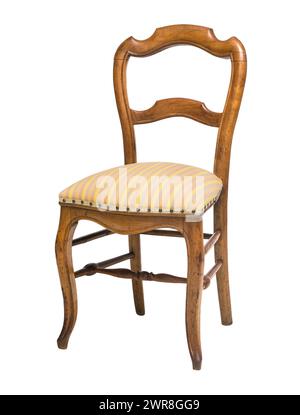 Antique Wooden Chair isolated on white with clipping path Stock Photo