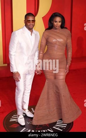 Russell Wilson, Ciara attend the 2024 Vanity Fair Oscar Party Hosted By Radhika Jones at Wallis Annenberg Center for the Performing Arts on March 10, 2024 in Beverly Hills, California. Photo: CraSH/imageSPACE Stock Photo