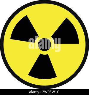 Nuclear Radioactive sign, yellow radioactive Product, Radioactive contamination symbol, Radiation Sign Stock Vector