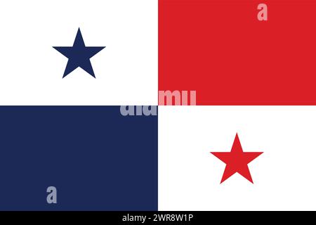National Flag of Panama, Panama sign, Panama Flag Stock Vector
