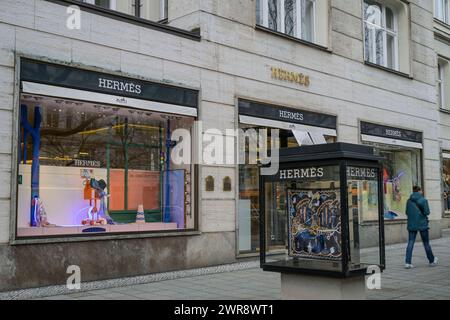 Hermes Textilien, Kurfürstendamm, Charlottenburg, Berlin, Deutschland *** Hermes Textilien, Kurfürstendamm, Charlottenburg, Berlin, Germany Stock Photo