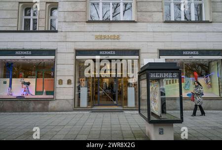 Hermes Textilien, Kurfürstendamm, Charlottenburg, Berlin, Deutschland *** Hermes Textilien, Kurfürstendamm, Charlottenburg, Berlin, Germany Stock Photo