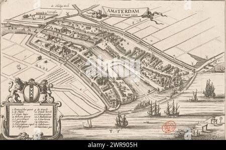 Map of Amsterdam, 1220, Amsterdam around 1220 (title on object), Map of ...