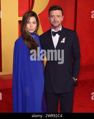 Beverly Hills, USA. 11th Mar, 2024. Jessica Biel and Justin Timberlake attend the 2024 Vanity Fair Oscar Party Hosted By Radhika Jones at Wallis Annenberg Center for the Performing Arts on March 10, 2024 in Beverly Hills, California. Photo: CraSH/imageSPACE/Sipa USA Credit: Sipa USA/Alamy Live News Stock Photo