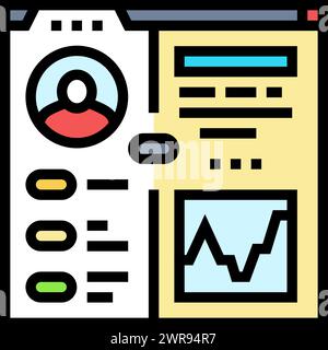 persona ux ui design color icon vector illustration Stock Vector Image ...