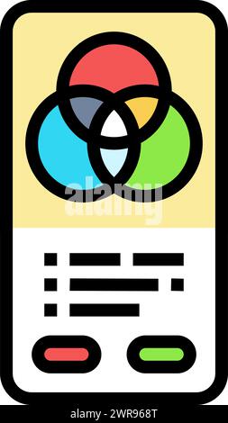 color theory ux ui design color icon vector illustration Stock Vector ...