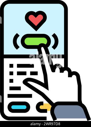 visual feedback ux ui design icon color illustration Stock Vector Image ...