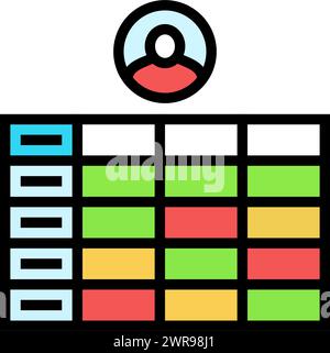 guerrilla testing ux ui design color icon vector illustration Stock Vector