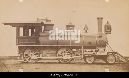 Passenger steam locomotive made by Sharp, Stewart and Company, anonymous, c. 1874 - in or before 1884, photographic support, albumen print, height 83 mm × width 145 mm, photograph Stock Photo