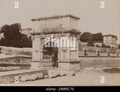 View of the Arch of Titus in Rome, anonymous, Rome, c. 1850 - in or before 1860, photographic support, albumen print, height 98 mm × width 135 mm, photograph Stock Photo