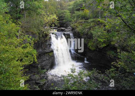 Falls of Falloch, on the River Falloch, near Crianlarich, County of Stirling,  Scotland, UK off the A82 Stock Photo