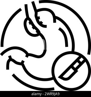 fundoplication surgery color icon vector illustration Stock Vector ...