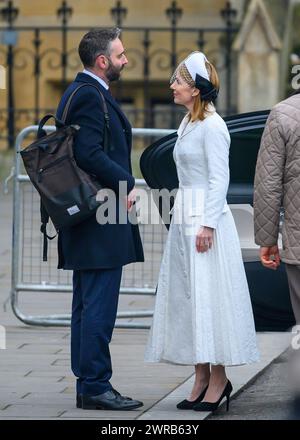 Spice Girls star, Geri Halliwell, attends the Commonwealth Day service at Westminster Abbey, London, 11th March 2024 Stock Photo