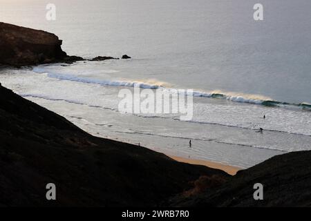 Impressionen: Playa del Viejo Rey, Atantischer Ozean bei Istmo de la Pared, Jandia, Fuerteventura, Kanarische Inseln, Spanien/ Fuerteventura, Canary I Stock Photo