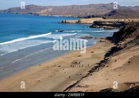 Impressionen: Playa del Viejo Rey, Atantischer Ozean bei Istmo de la Pared, Jandia, Fuerteventura, Kanarische Inseln, Spanien/ Fuerteventura, Canary I Stock Photo