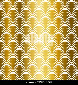Gold Geometric Art Deco Pattern Design Stock Vector