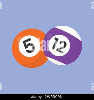 Billiards pool Ball Vector Illustration Icon Snooker Pool Balls Icon Stock Vector