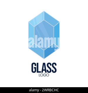 Glass logo Vector Illustration Icon Glass logo design Illustration Stock Vector