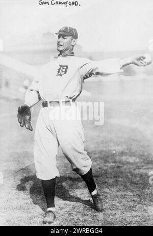 Sam Crawford, Detroit AL (baseball), Photograph shows Detroit Baseball Club pitcher Sam Crawford., 1909 Oct. 8., Crawford, Sam, 1880-1968, Sports, Photographic prints, 1900-1910., Portrait photographs, 1900-1910, Photographic prints, 1900-1910, 1 photographic print Stock Photo