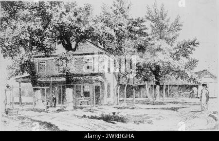 The Rising Sun Tavern, Pennell, Joseph, 1857-1926, artist, 1880, 1 print: etching, 11.7 x 19.1 cm Stock Photo