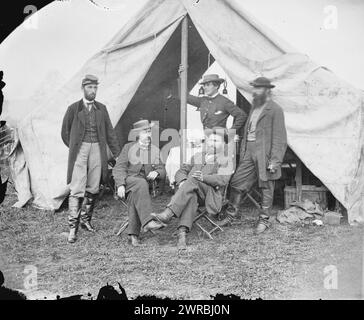 Antietam, Md. Seated- R. William Moore and Allan Pinkerton. Standing ...