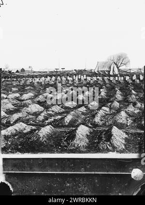 City Point, Virginia. Soldier's graves near General Hospital, between 1861 and 1869, United States, History, Civil War, 1861-1865, Glass negatives, 1860-1870, 1 negative: glass, wet collodion Stock Photo