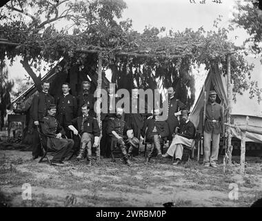 Petersburg, Virginia. Gen. Edward Ferrero and staff, 1864 Sept., United States, History, Civil War, 1861-1865, Glass negatives, 1860-1870, 1 negative: glass, wet collodion Stock Photo