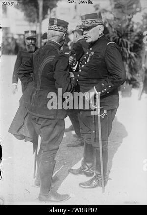 Gen. Joffre, Photograph shows French general Joseph Jacques Césaire Joffre (1852-1931) who served during World War I., Glass negatives, 1 negative: glass Stock Photo