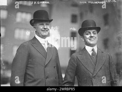 James A. Gilmore, President, Federal League and Charles Weeghman, President, Chicago Federal League team (baseball), Photograph shows Charles H. Weeghman (1874-1938)., 1914 Oct. 27, Glass negatives, 1 negative: glass Stock Photo