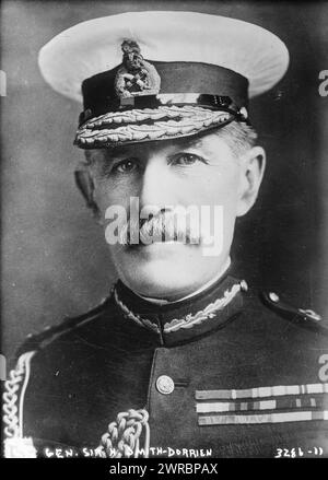 Gen. Sir H. Smith-Dorrien, Photograph shows General Sir Horace Lockwood Smith-Dorrien (1858- 1930), who served during World War I., between ca. 1910 and ca. 1915, Glass negatives, 1 negative: glass Stock Photo