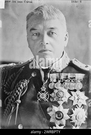 Adm. Sir John Fisher, Photograph shows Admiral of the Fleet John Arbuthnot 'Jacky' Fisher, 1st Baron Fisher of Kilverstone (1841-1920) who served in the British Royal Navy., 1915 Dec. 28, Glass negatives, 1 negative: glass Stock Photo