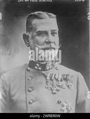 Gen. von Frank of Austria, Photograph shows Liborius Ritter von Frank, an Austro-Hungarian general in World War I., between ca. 1910 and ca. 1915, Glass negatives, 1 negative: glass Stock Photo