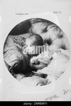 Tsarewitch i.e., Tsarevich, Photograph shows Tsarevich Alexei Nikolaevich (1904-1918) who was Tsarevich of Russia., between ca. 1910 and ca. 1915, Glass negatives, 1 negative: glass Stock Photo