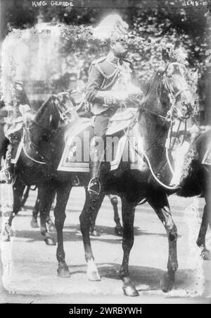 King George, Photograph shows King George V of Great Britain (1865-1936)., between ca. 1910 and ca. 1915, Glass negatives, 1 negative: glass Stock Photo