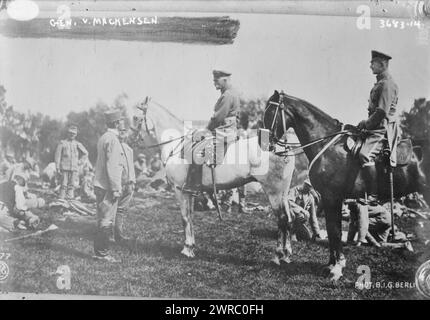 Gen. V. Mackensen, Photograph shows Anton Ludwig August von Mackensen (1849-1945), was a German field marshal during World War I., between ca. 1910 and ca. 1915, Glass negatives, 1 negative: glass Stock Photo