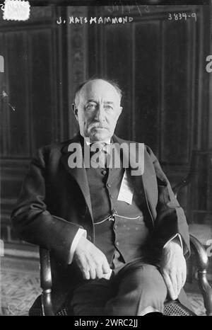 J. Hays Hammond, Photograph shows John Hays Hammond (1855-1936), president of the World Court League at the World Court Congress, May 1916., 1916 May, Glass negatives, 1 negative: glass Stock Photo