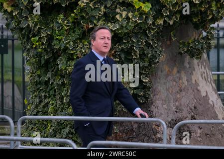 London, UK, 11th March, 2024. Foreign Secretary Lord Cameron attends the Commonwealth Day service, celebrated each year since the 1970s at Westminster Abbey.  This year marks the 75th annversary of the Commonwealth's establishment. Credit: Eleventh Hour Photography/Alamy Live News Stock Photo