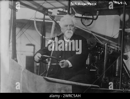 Sir Hiram Stevens Maxim (1840 – 1916) American-born British inventor ...