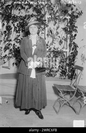 Mrs. H.A. Wise Wood, Photograph shows Mrs. Henry Alexander Wise Wood (Elizabeth Ogden Brower Wood)., between ca. 1915 and ca. 1920, Glass negatives, 1 negative: glass Stock Photo