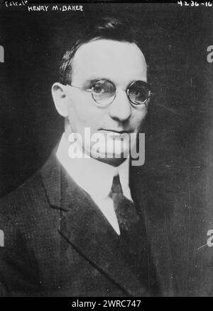 Henry M. Baker, Photograph shows a portrait of Henry M. Baker who was appointed by the Hoover Commission as administrator of the Mississippi Valley floods relief effort., 1927 April 27, Glass negatives, 1 negative: glass Stock Photo