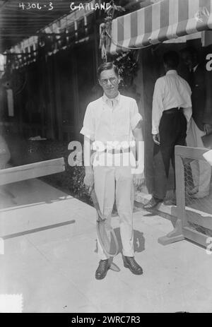 Garland, Photograph shows American tennis player Charles Stedman 'Chuck' Garland (1898-1971)., 1917 August 2, Glass negatives, 1 negative: glass Stock Photo